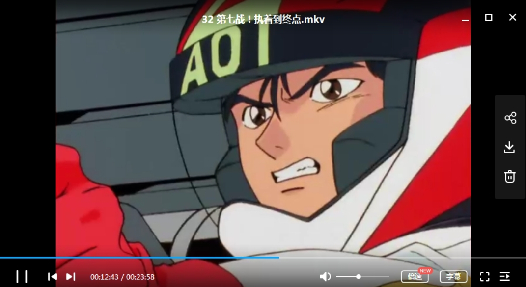 经典动画片高智能方程式中的阿斯拉达变形特写