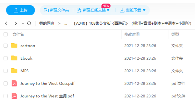 西游记英语卡通版适合儿童双语启蒙