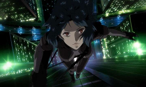 攻壳机动队草薙素子经典赛博朋克风格海报