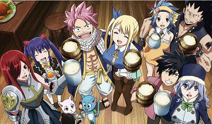 妖精的尾巴纳兹与露西热血海报