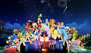 迪士尼经典角色与梦幻城堡