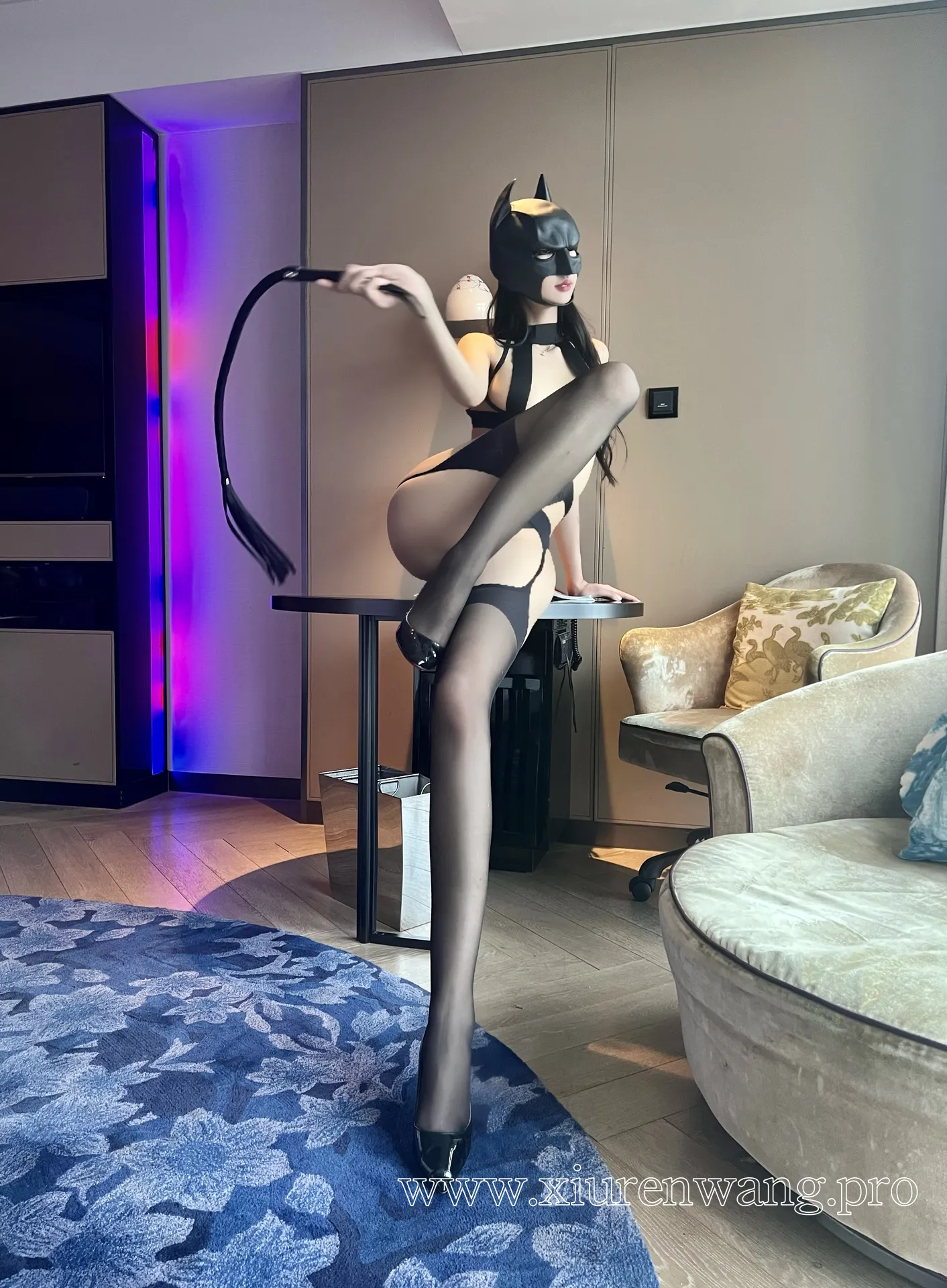 葛征GeZheng 超性感黑色小皮鞭 视觉冲击力