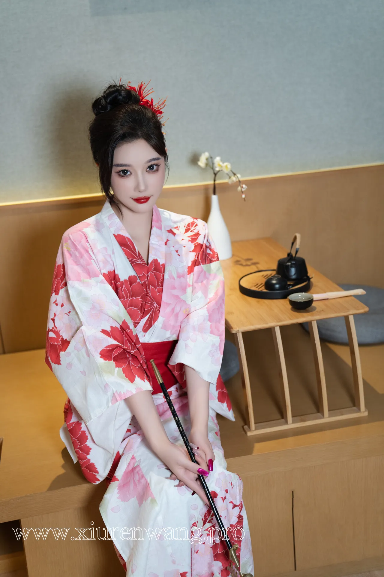 袁圆古典温婉的和服美学呈现