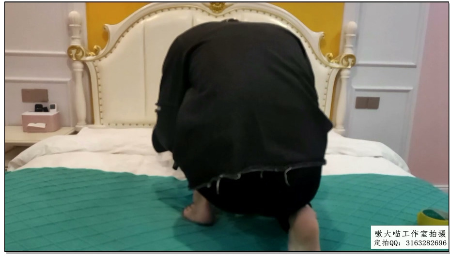 【嗷大喵】被绑架贩卖的二次元少女3-二次元少女身穿穹妹女仆装cos服被日式紧缚+并腿缚…