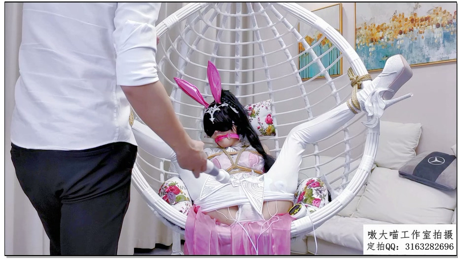 【嗷大喵】二次元少女cos系列 7 cos小舞长裙版-日式紧缚+双腿极限拉高吊起+极限紧缚驷马 