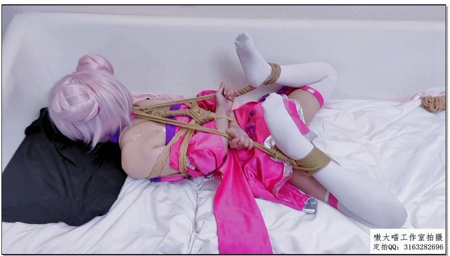 【嗷大喵】二次元少女cos系列 10 cos小乔原皮+小剧情片+小乔回家后被迷晕绑架日式紧缚