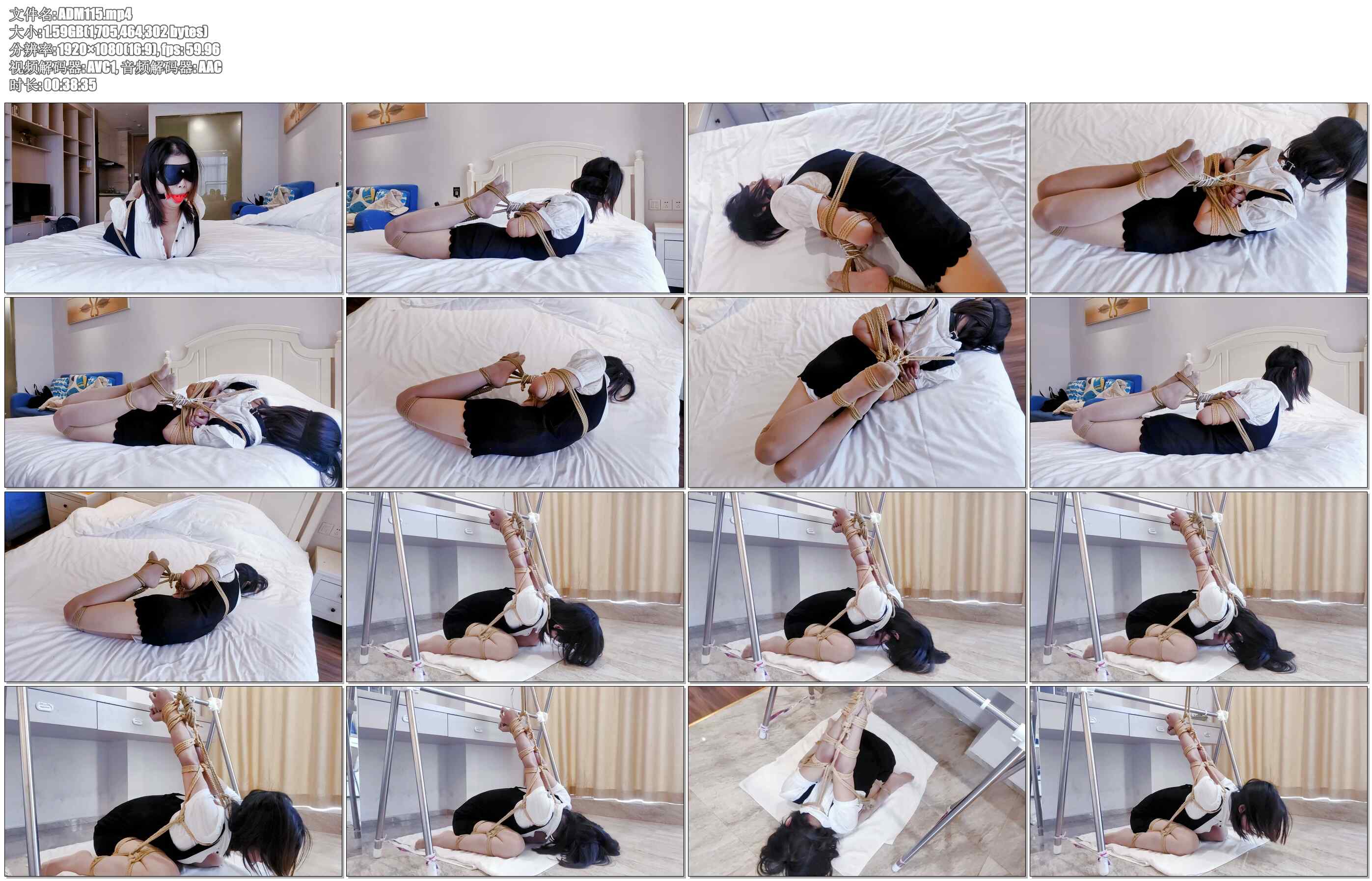 【嗷大喵】极限紧缚系列2-你们要的膝盖并拢极限驷马+超紧后高手+口球+坚持了很久