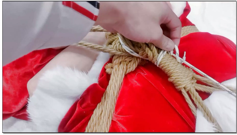 【嗷大喵】圣诞快乐 塞满+电击+抽打+道具同上分腿驷马+马具口塞+放置折磨