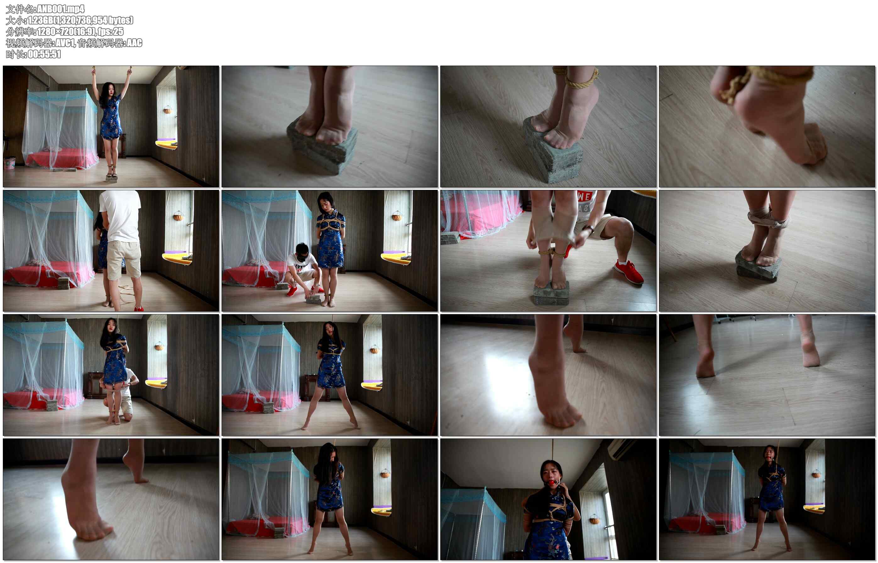 【爱奴吧】刑讯琪琪，吊起来踮脚尖，痛苦不堪