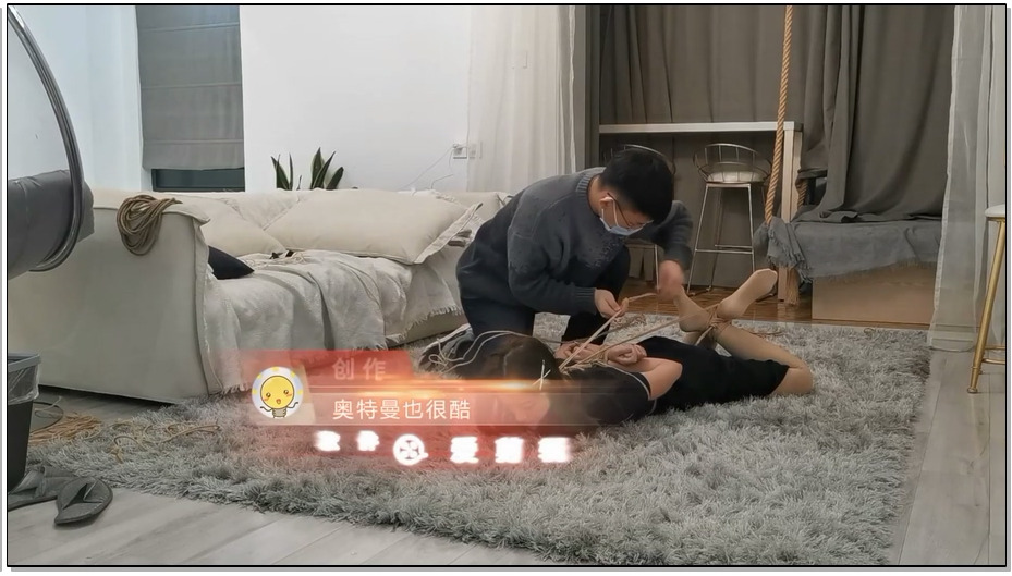 【奥特曼】新妹子童童 年前拍的新妹子长的还蛮美的，耐绑性也不错