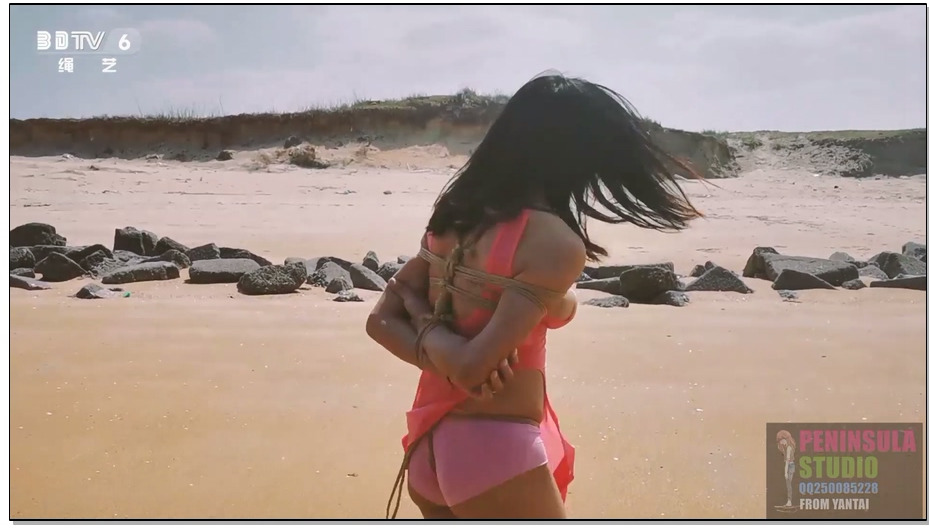 【半岛束艺】虞瑾儿撩人舞裙股绳沙滩