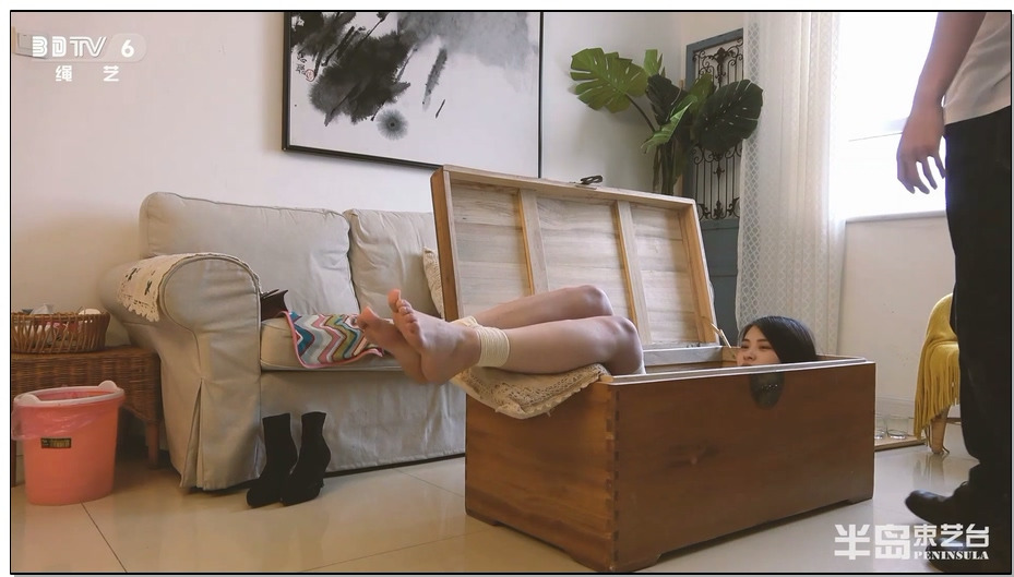 【半岛束艺】箱子里有什么：冷兮DWN风全紧缚堵嘴挣扎