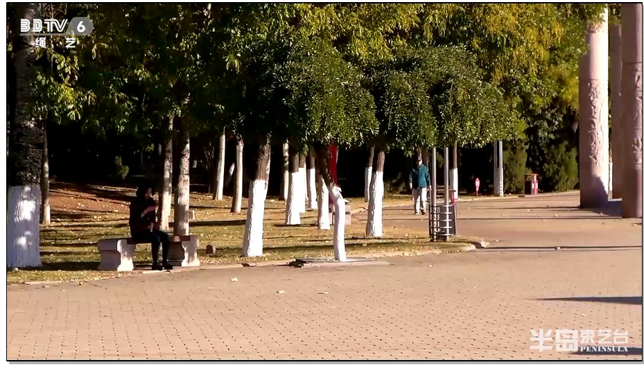 【半岛束艺】行为艺术，暗拍海语广场镣铐长凳展示，遇热心大妈