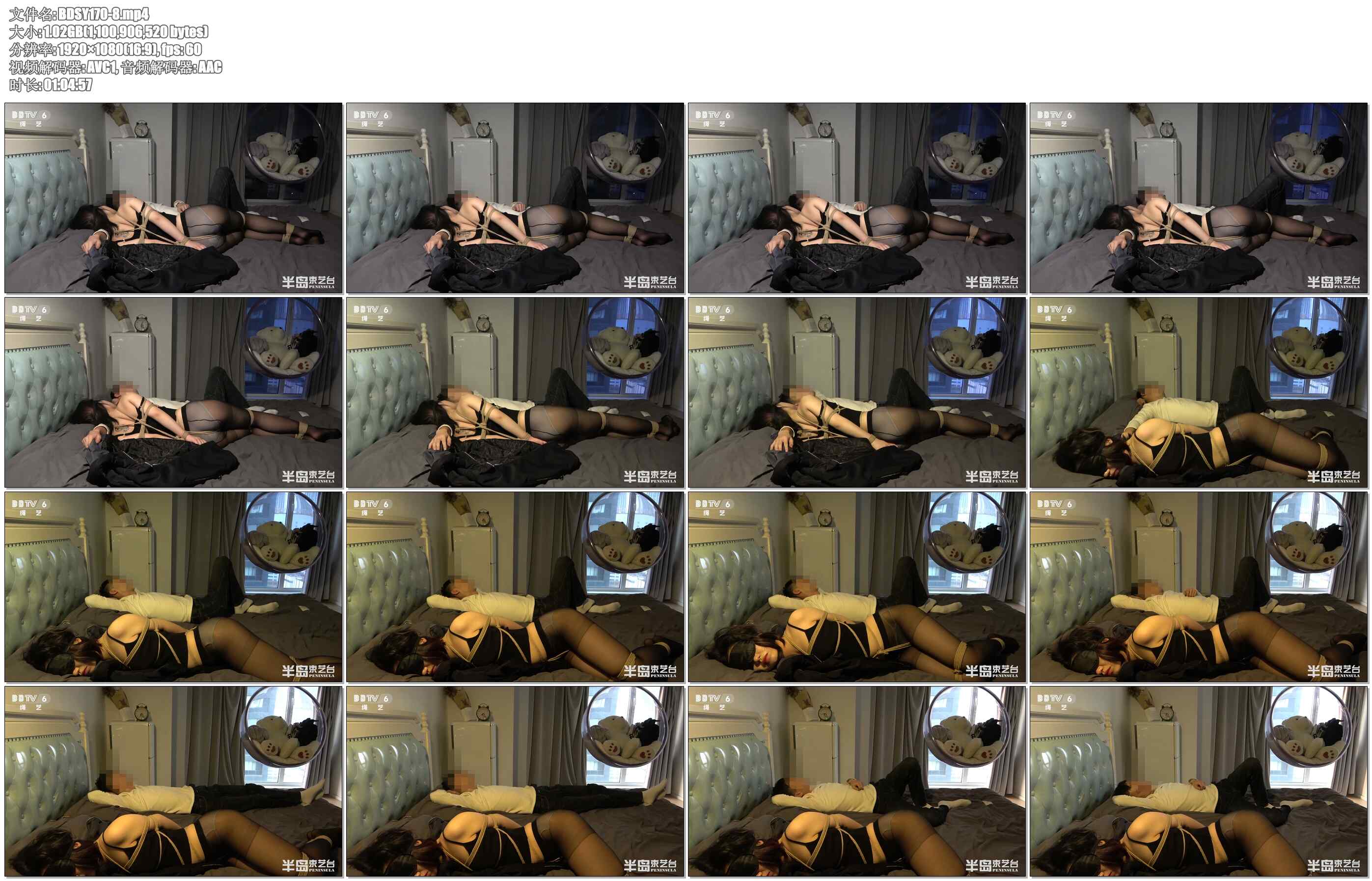 【半岛束艺】海语8小时绑着过夜完整纪实 8