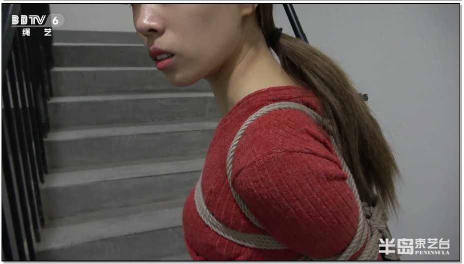 【半岛束艺】独特视角看独自紧缚坐电梯的诺米