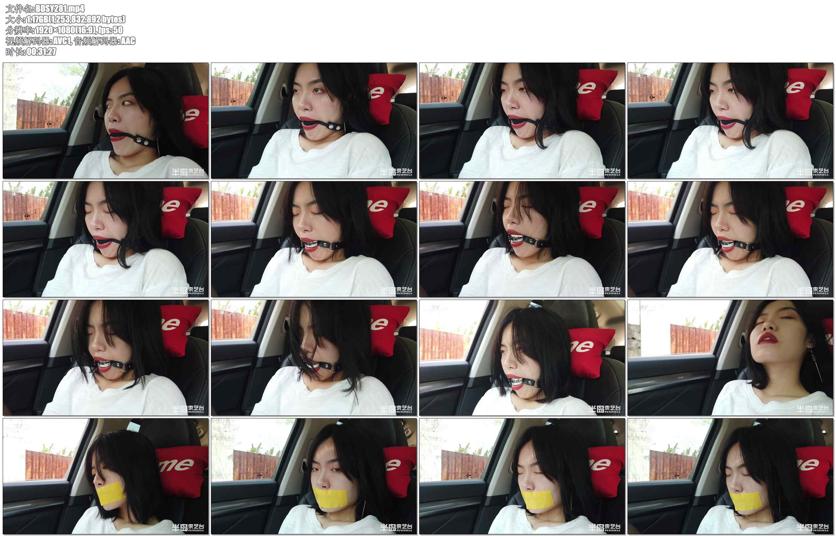 【半岛束艺】三种堵嘴物脸部特写