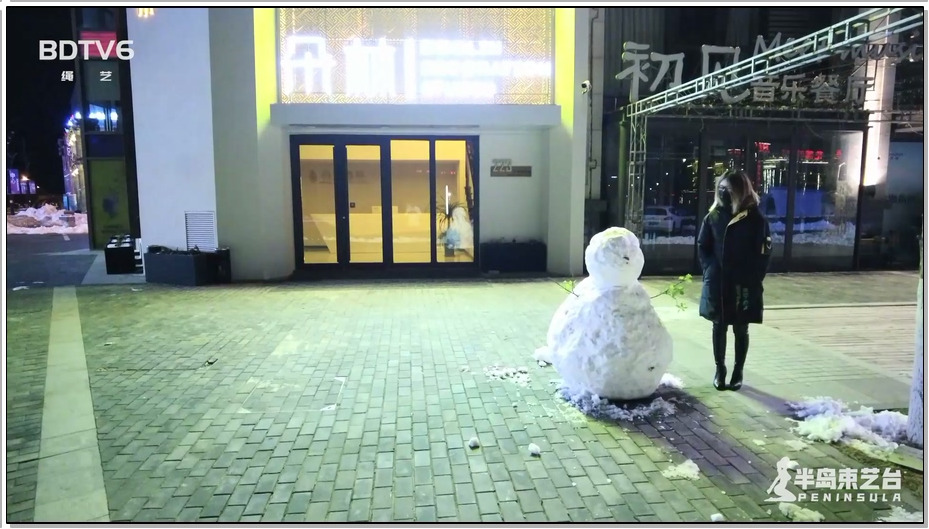 【半岛束艺】雪地丽影：鹿野大衣内绑堵嘴全副武装夜游