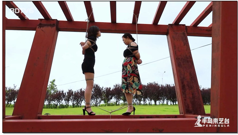 【半岛束艺】平衡木上的一对母女
