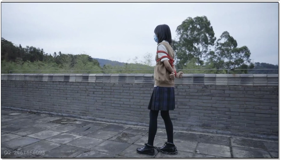 【CC777】萍萍 驷马紧缚镣铐行走 新人现役JK黑丝女子优等生室内捆绑挣扎制服鞋户外镣…