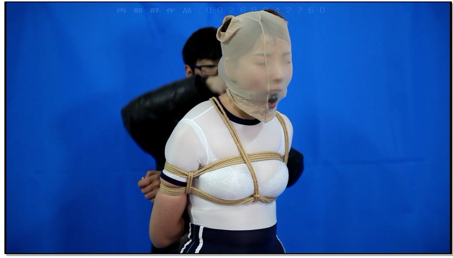 【clz原创】灵粒丝袜套头大号口球并腿超级缚，日式超级缚，欧式电击棒