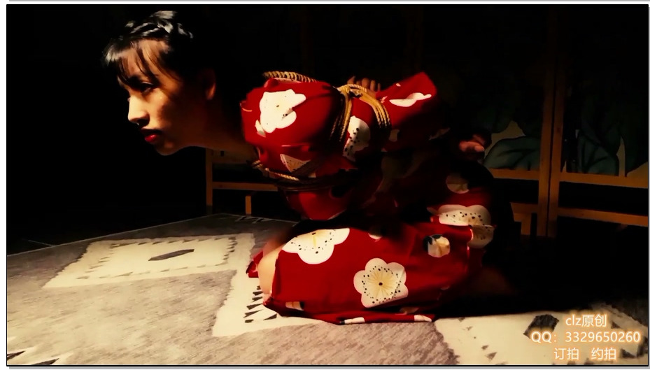 【CLZ原创】灵粒 唯美风，灵粒日式风和服 捆绑写真