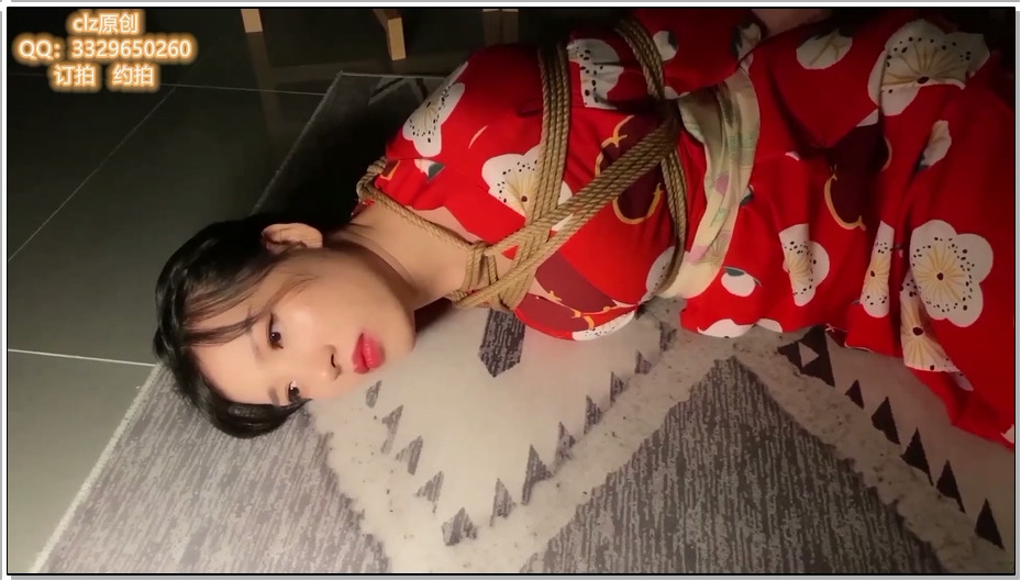 【CLZ原创】灵粒 唯美风，灵粒日式风和服 捆绑写真