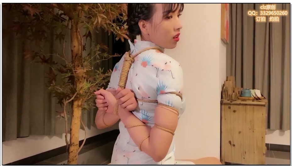 【CLZ原创】唯美风，灵粒旗袍紧缚五花驷马捆绑