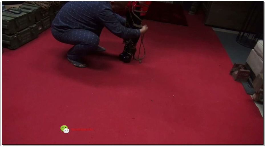 【禅狱工作室】托奴所365天纪实3 直身捆绑5米5高空吊还是很壮观的！捆绑结实怎么挣扎…