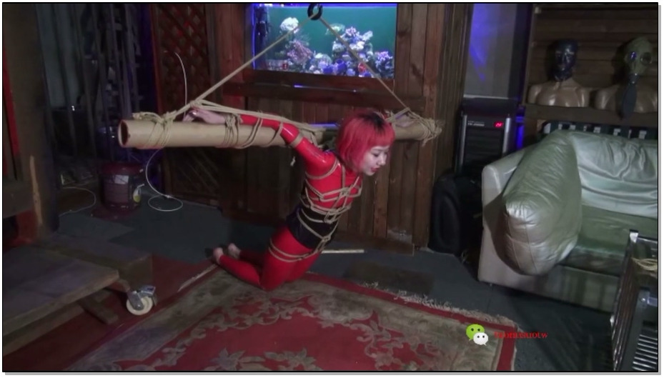 【禅狱工作室】胶衣捆绑悬吊