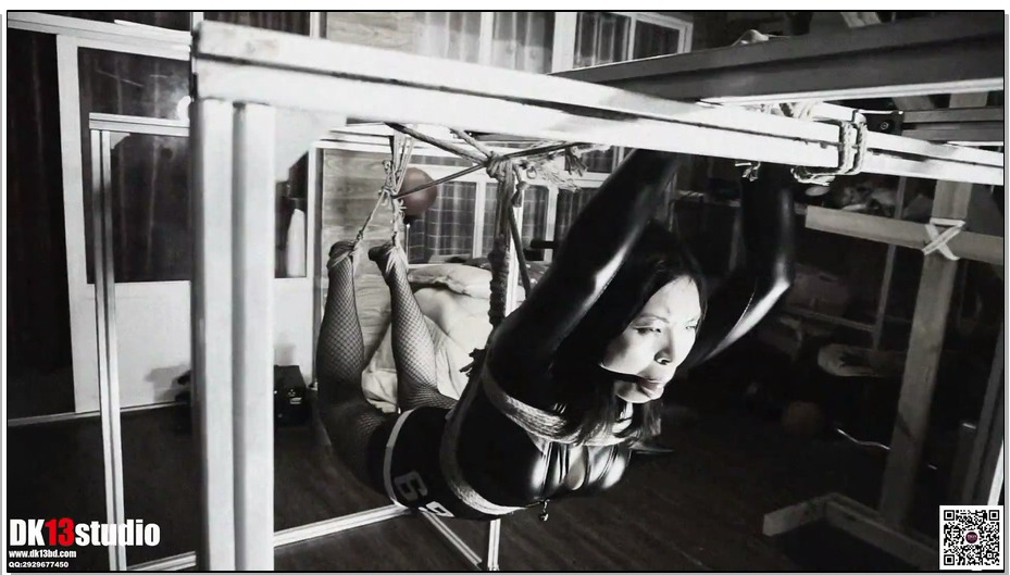 【DK-13】小雨 最美时光-吊缚姬 网袜+口球+连体皮衣+吊缚+大量口水+巨乳等多元素