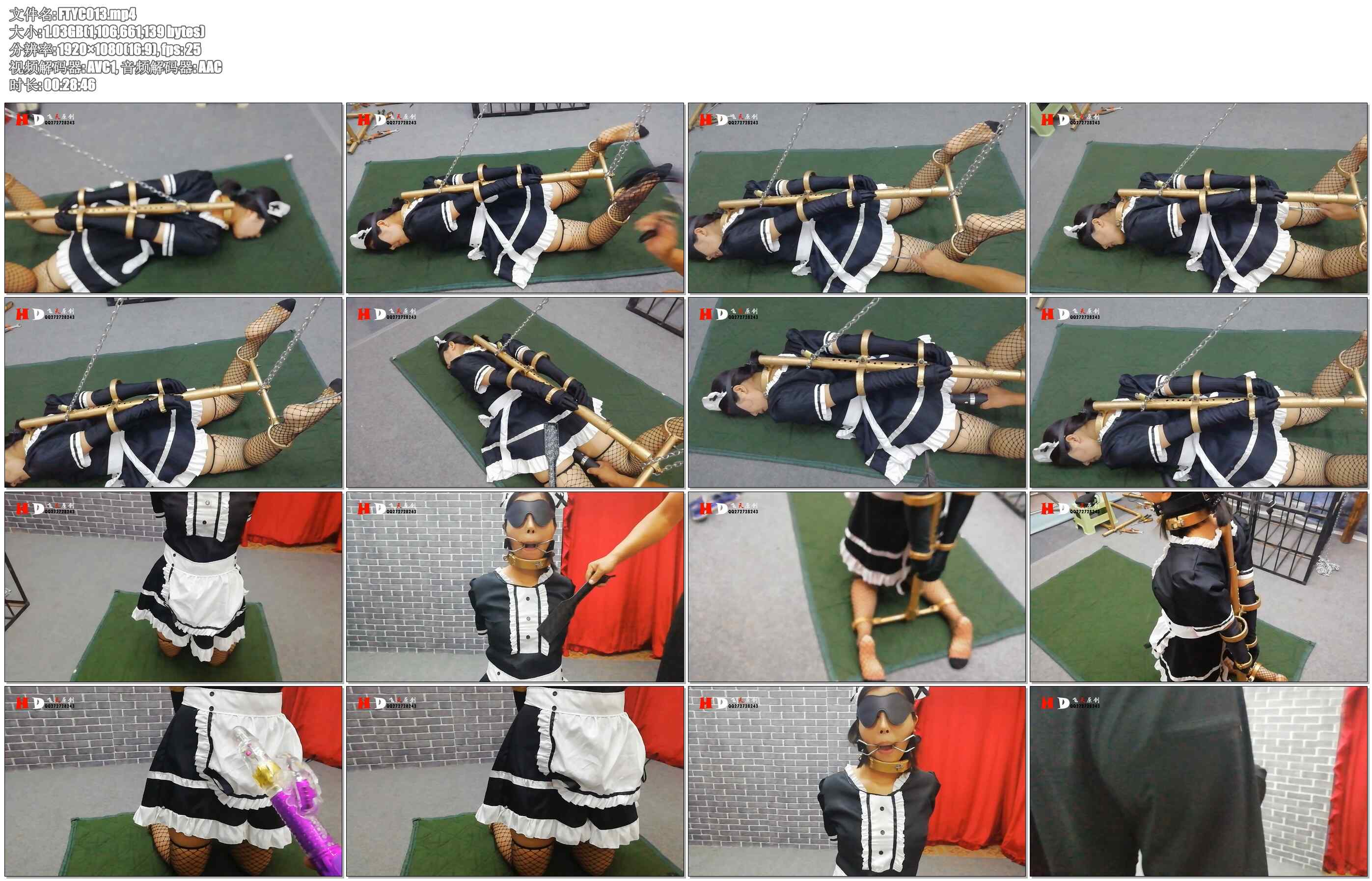 【飞天原创】丁奇被囚铁笼，尝试k9跪卧式直臂驷马架，各种玩具伺候