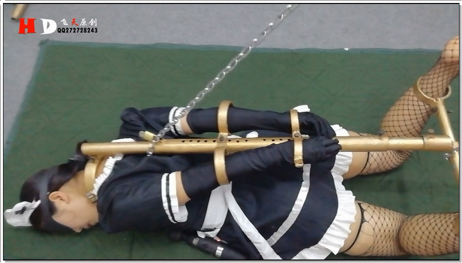 【飞天原创】丁奇被囚铁笼，尝试k9跪卧式直臂驷马架，各种玩具伺候