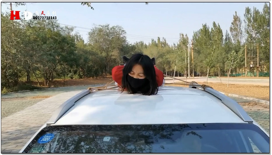 【飞天原创】云儿户外挺儿走险，车顶驷马、大桥亮相、公园跪立股绳、贞操带、TD、内容…
