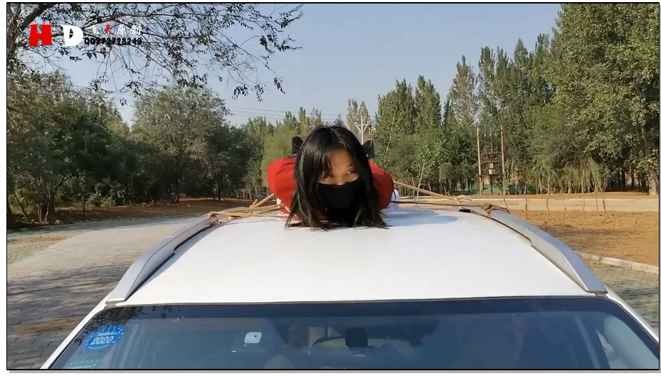 【飞天原创】云儿户外挺儿走险，车顶驷马、大桥亮相、公园跪立股绳、贞操带、TD、内容…