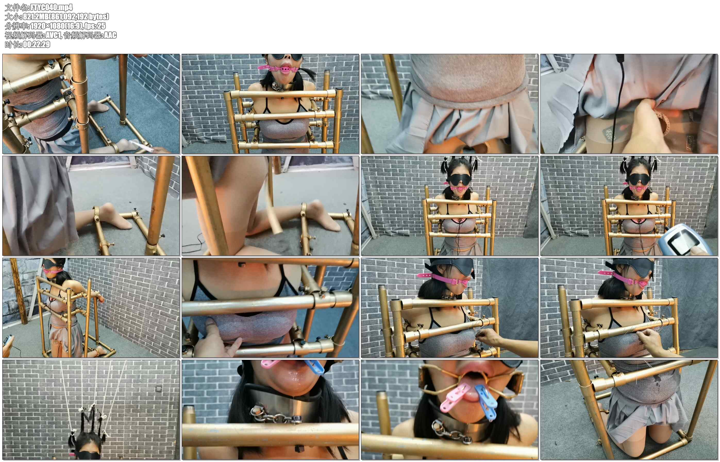 【飞天原创】万能多变刑架固定，穿刺，头发高吊，后手并肘后到极限，跪立、电击，棒棒…