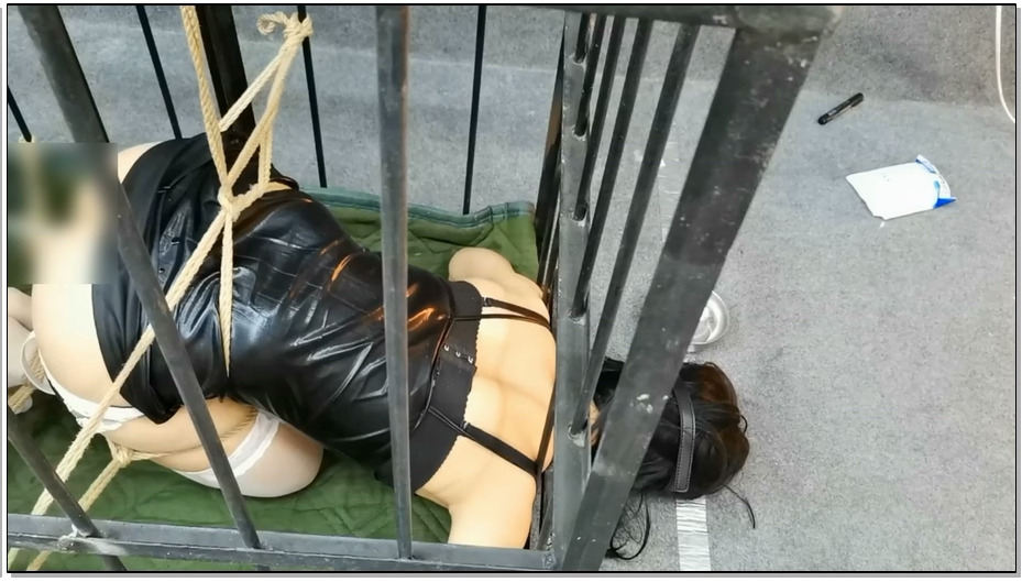 【飞天原创】丁琪被关进牢笼里，强制灌肠