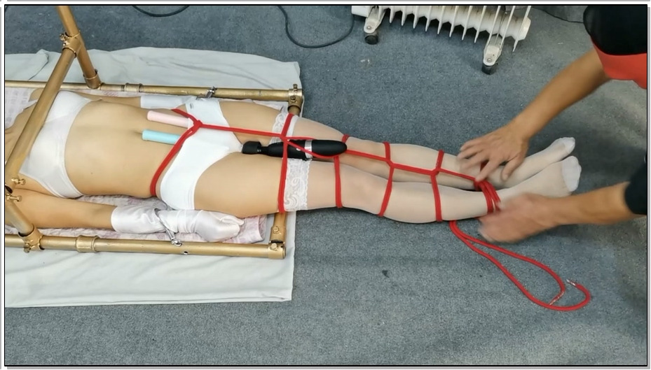 【飞天原创】白丝美腿、K9架紧固起来，TJ工具开始