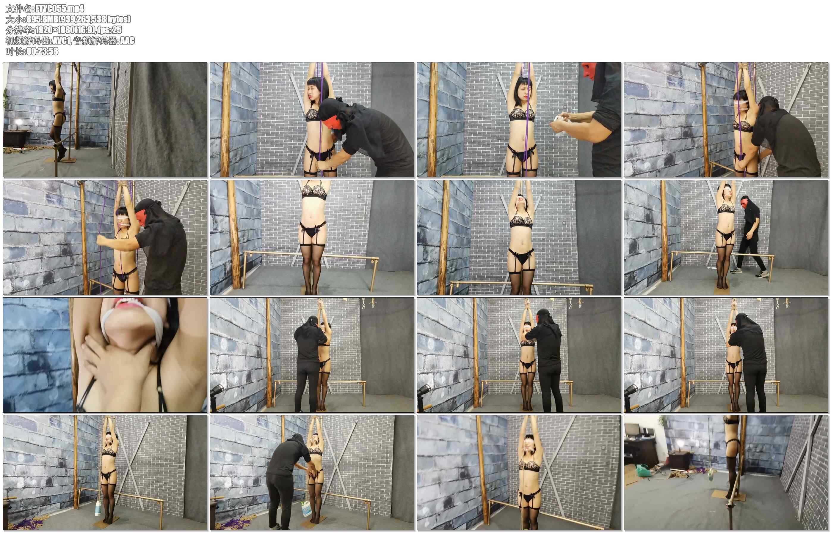 【飞天原创】云儿小玩具，股绳，扎带向上猛拉高高吊起，残酷疼痛难忍.