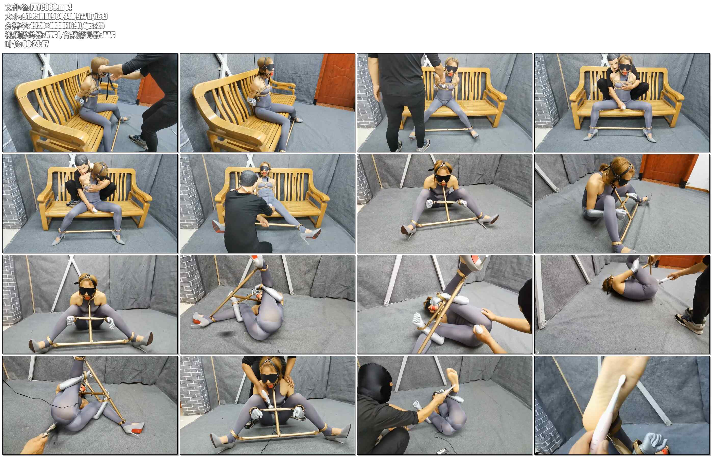 【飞天原创】特怪实用K9架，特殊待遇,把云儿优先紧固，无动弹余地，接下来振动刺激，..