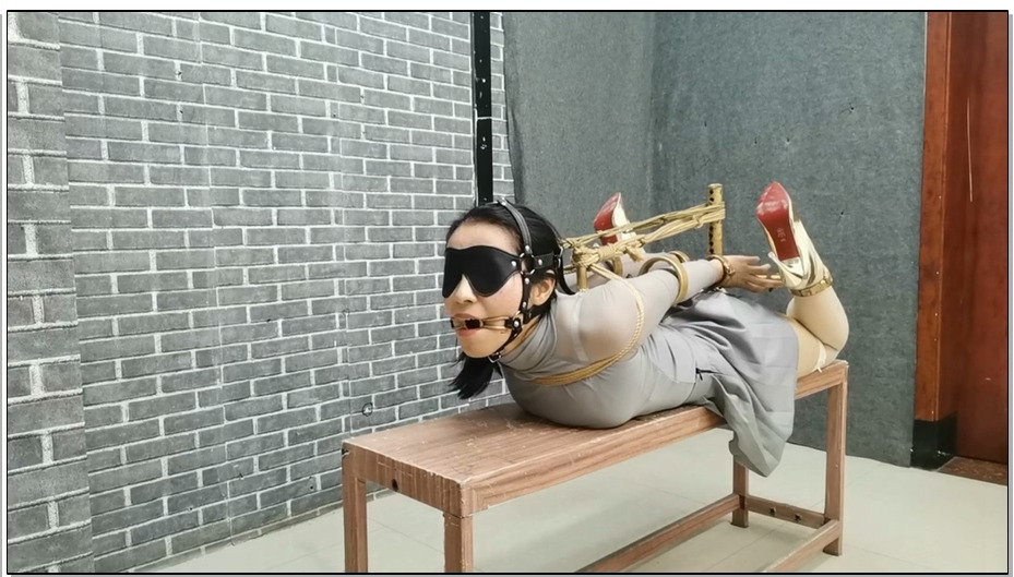 【飞天原创】犬奴柔柔盼望已久的k9驷马架终于可以尝试啦，一固定上去,口夹眼罩带上，…