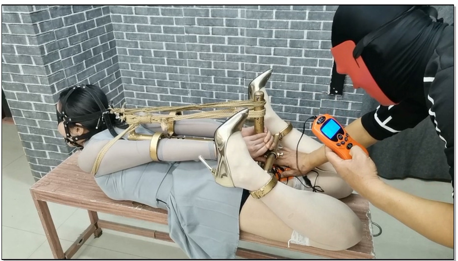 【飞天原创】犬奴柔柔盼望已久的k9驷马架终于可以尝试啦，一固定上去,口夹眼罩带上，…