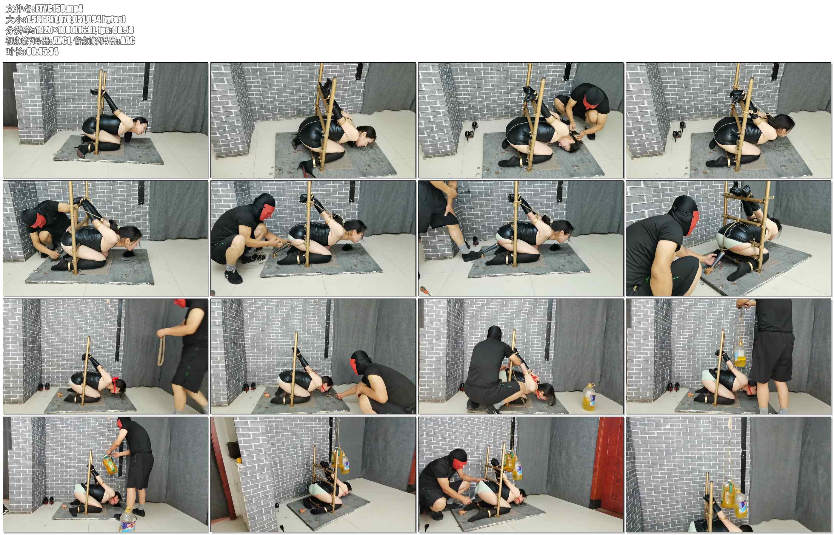 【飞天原创】新型拘束架把柔柔奴禁锢，头发高吊，无奈呻吟身体只能 微微动几下,G勾用…