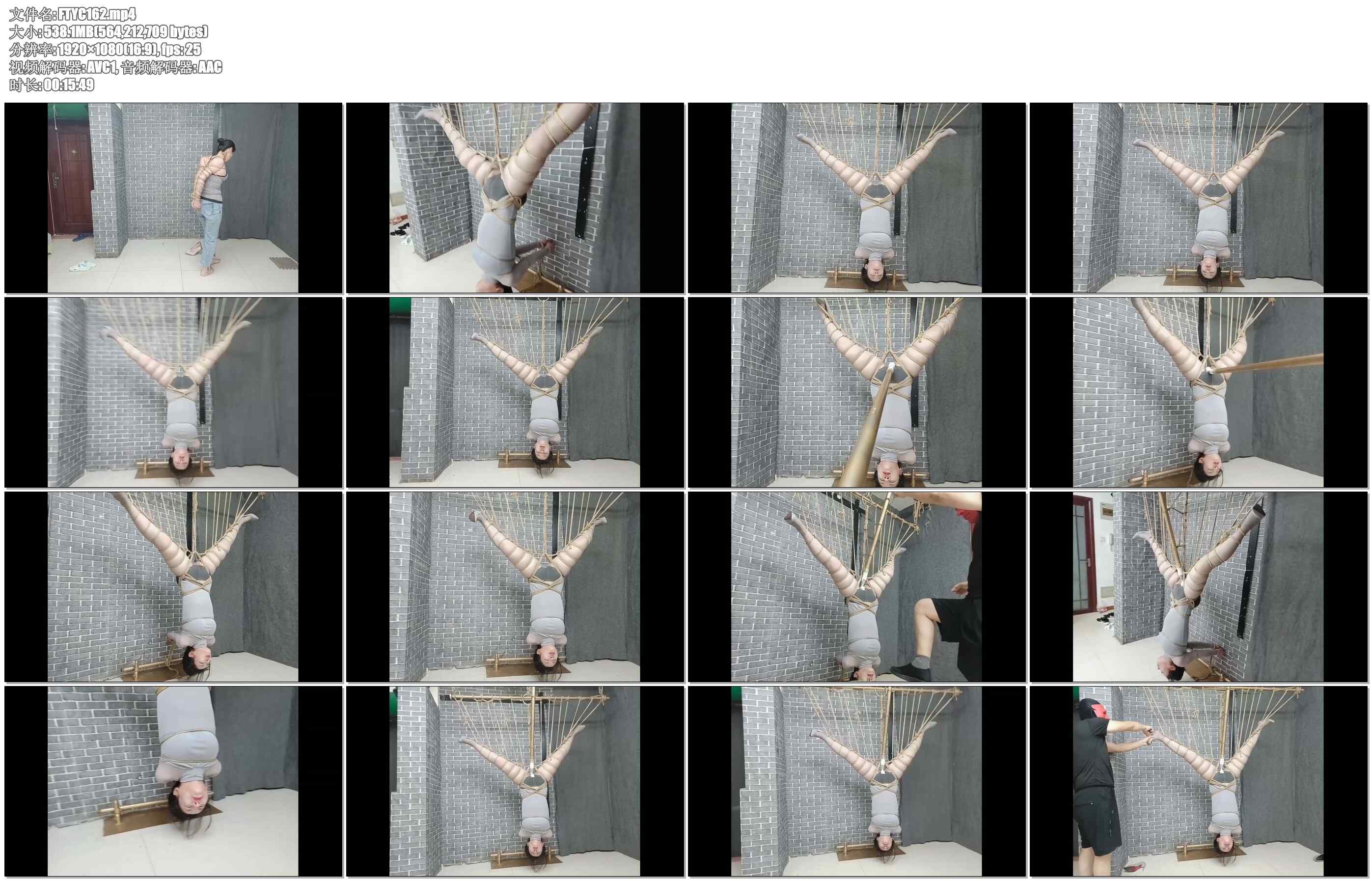 【飞天原创】柔柔双绳直臂捆绑，觉的不刺激，直接多绳直臂倒吊，在加个玩具，搞的她浑…