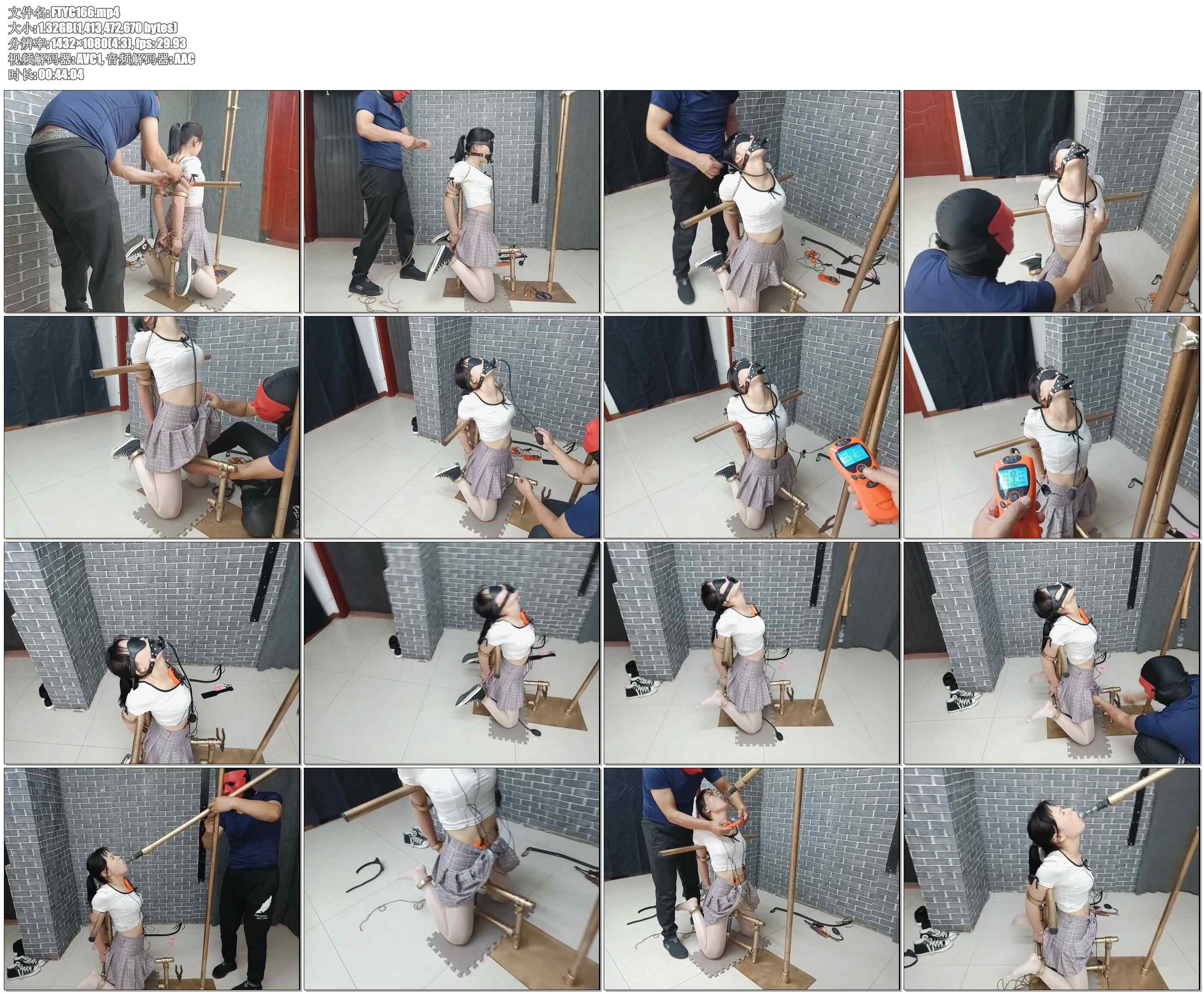 【飞天原创】艺涵日夜苦想的欧式风拘束k9架，不知不觉地被禁锢上去，一固定上去眼、嘴..