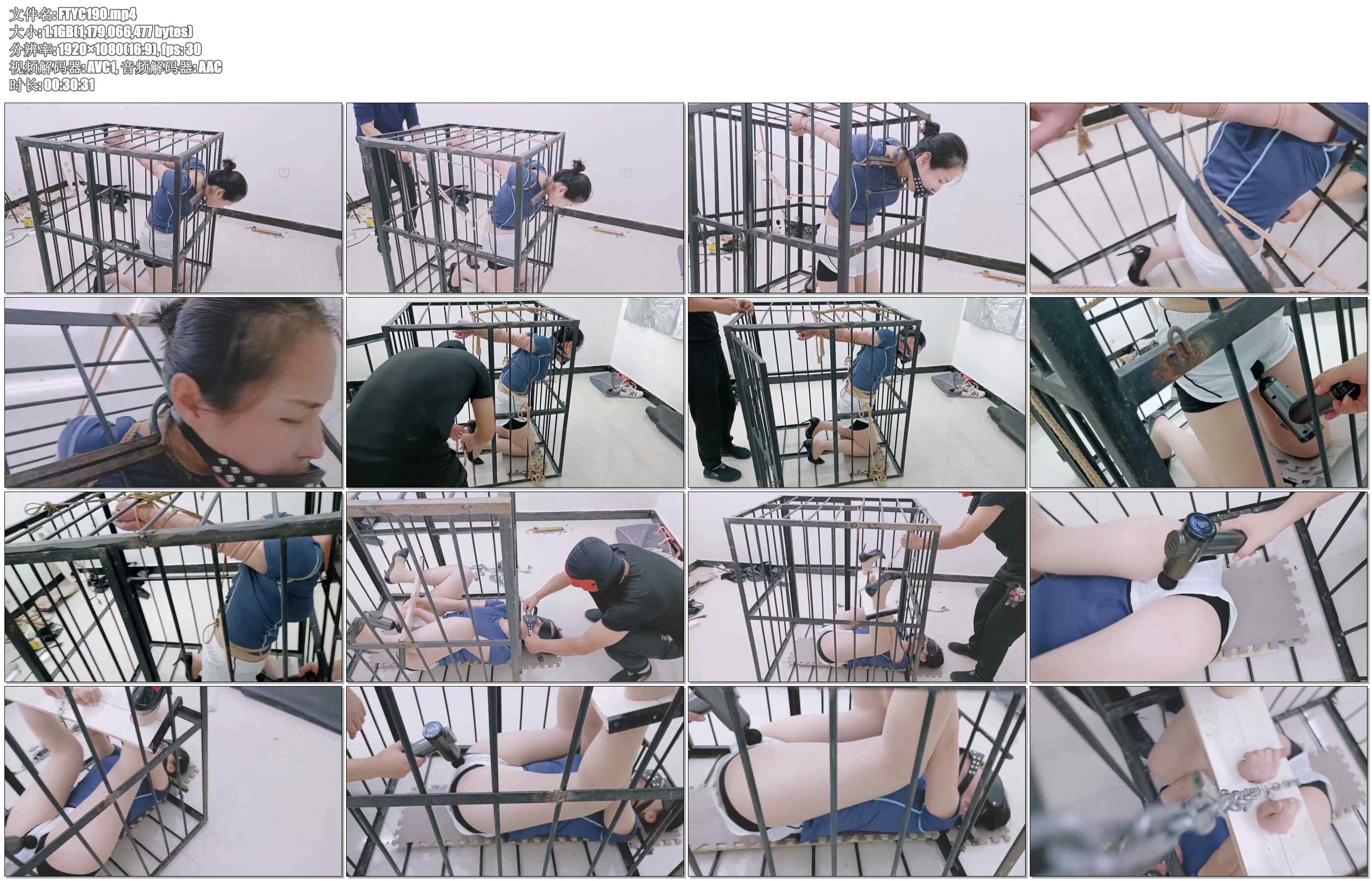 【飞天原创】同好看上了柔柔奴性及忍耐性，专程过来来约调、把她直臂G勾紧固在笼子里