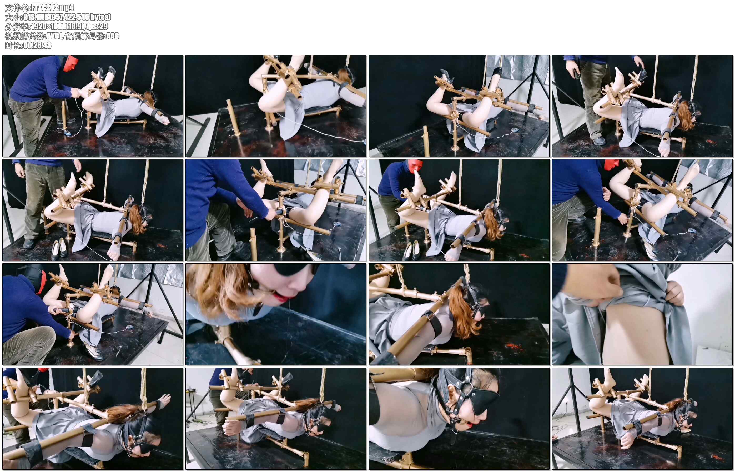 【飞天原创】为新奴梦涵精心设计一款多功能K9架,被禁锢上去后,强制电击、转动杠杆