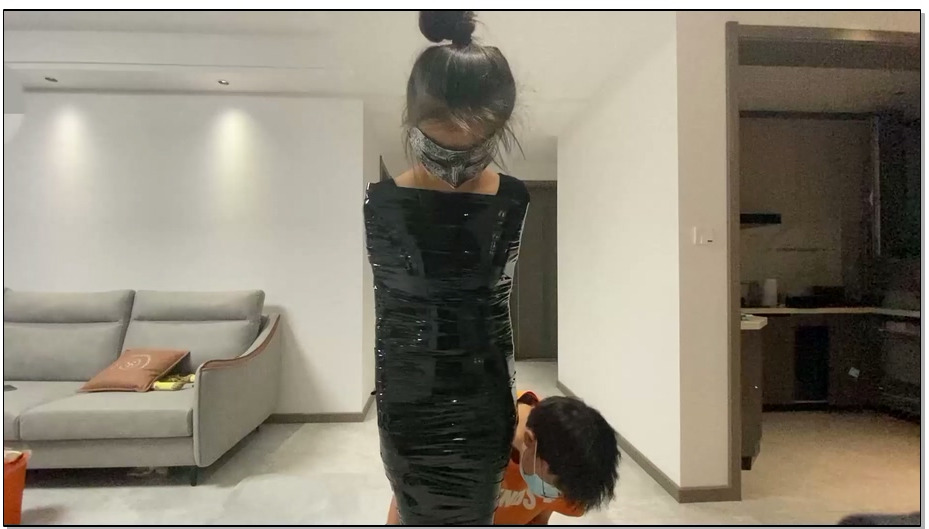 【涵涵特辑】胶带全包木乃伊 内置TD手机控制震动