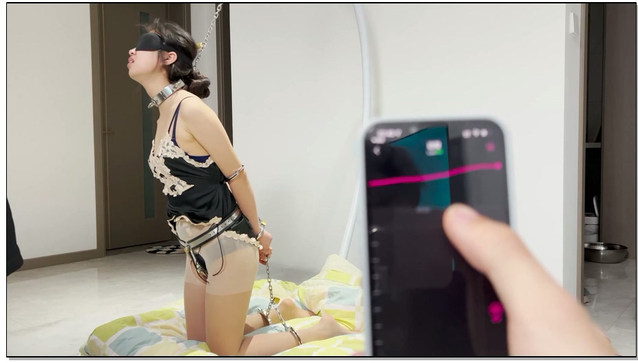 【涵涵特辑】金属镣铐固定 TD 贞操带上锁