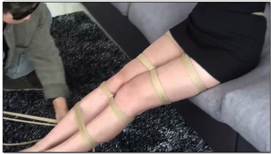 【灰鸟原创】张亚男应聘，捆绑，驷马，丝袜堵嘴