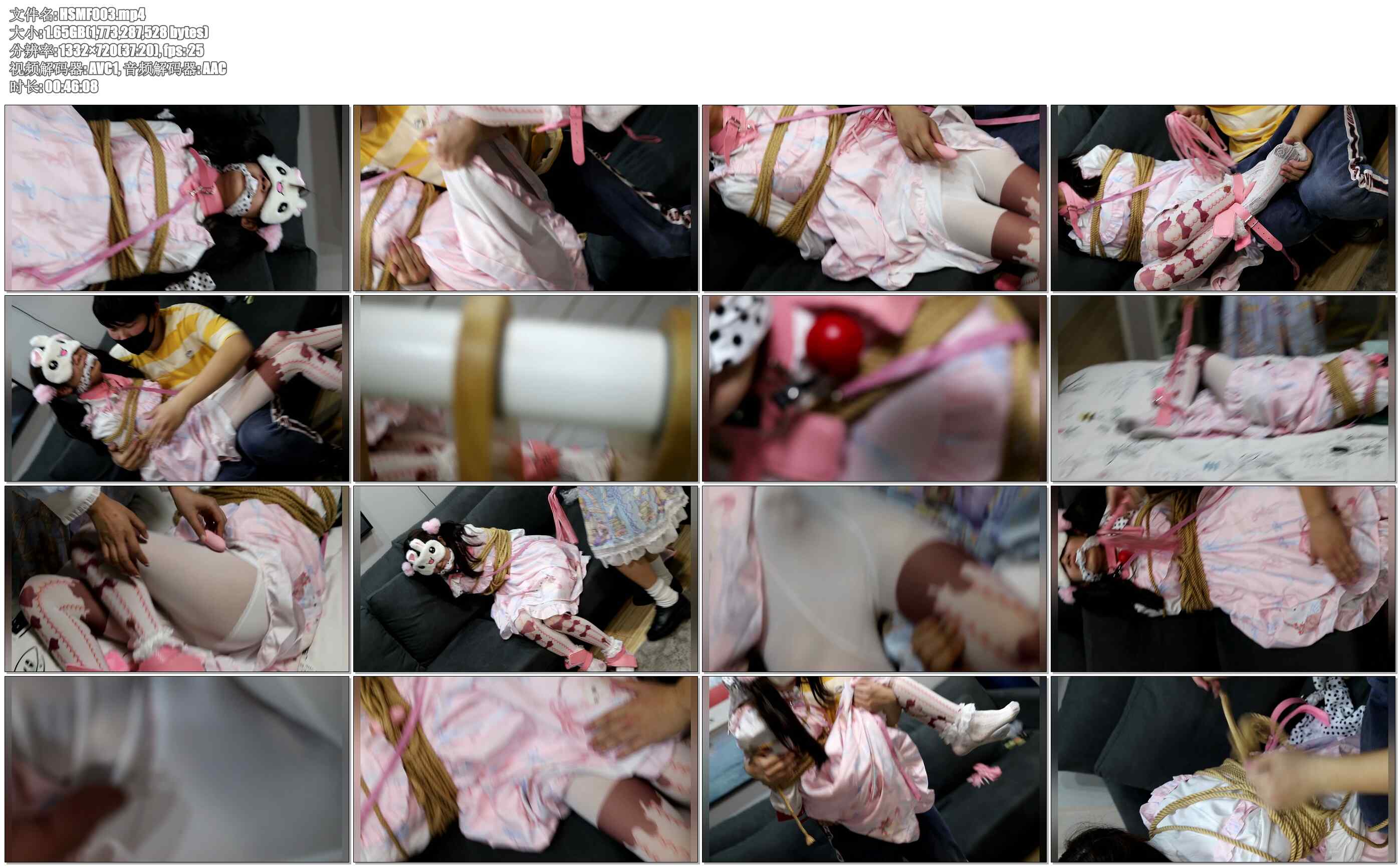 【荷仙美缚】可爱的lo娘菲然，惨遭姐姐依依的毒手，被依依牵着走，江南小萝莉爱调教，…